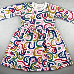 Hanna Andersson Dress Girls 12 Colorful Rainbow Long Sleeve‎ Pullover Cotton